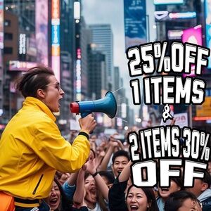 GET 25% OFF ON ANY ITEM OR 30% ON 2 ITEMS
